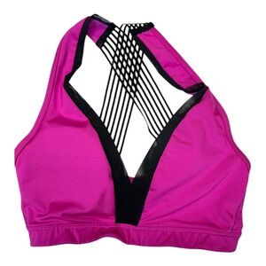 Victoria Sport XS C70 Pink Strappy Back Sports Bra‎ Workout Gym Activewear